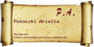 Potoczki Ariella névjegykártya